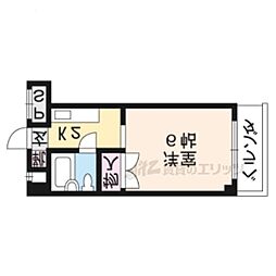 ソレイユ・ダイサン 1Kの間取図画像