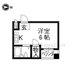 ハイツシャンピニオン ワンルームの間取図画像