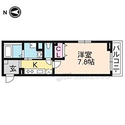 コーポエル 1Kの間取図画像
