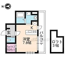 RoyalStage京都佐井六角 1Kの間取図画像