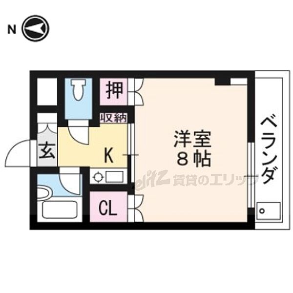 ルモンド 207｜京都府京都市北区鷹峯土天井町(賃貸マンション1K・2階・22.00㎡)の写真 その2