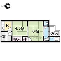 京都府京都市右京区花園天授ケ岡町（賃貸アパート2K・2階・24.30㎡） その2