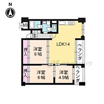 京都府京都市中京区西ノ京中御門東町（賃貸マンション3LDK・6階・66.23㎡） その2