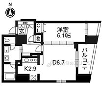 ライジングコート京都西院フロンティア  ｜ 京都府京都市右京区西院東中水町（賃貸マンション1LDK・5階・44.76㎡） その2