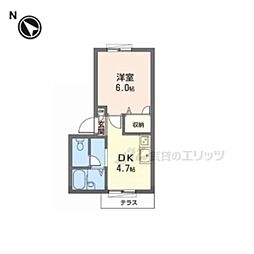 レジデンス・シバタ 1階1DKの間取り