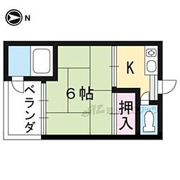 瞳マンション 1Kの間取図画像