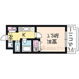 ＷＥＳＴＳＩＤＥ　I 6階1Kの間取り