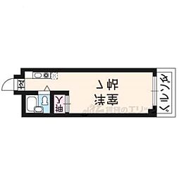 フラッツ太秦 ワンルームの間取図画像