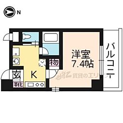 ＢｅｌｌｅＶｉｌｌｅ千本今出川 2階1Kの間取り