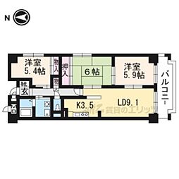 アネックス 2階3LDKの間取り
