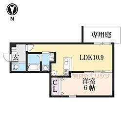 カーサパレルモ 1LDKの間取図画像