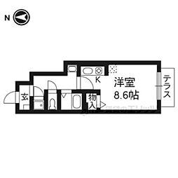 ヴェルドミール佐井 1Kの間取図画像