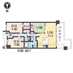 レスタージュ京都ウエストシティゲート 3LDKの間取図画像