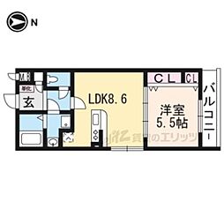BellevueKitayama 1LDKの間取図画像