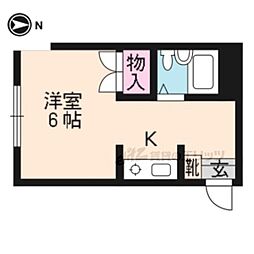 Mマンション 1Kの間取図画像