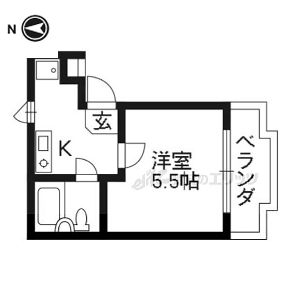 シャトレー藤井 201｜京都府京都市右京区西院東今田町(賃貸アパート1K・2階・15.00㎡)の写真 その2