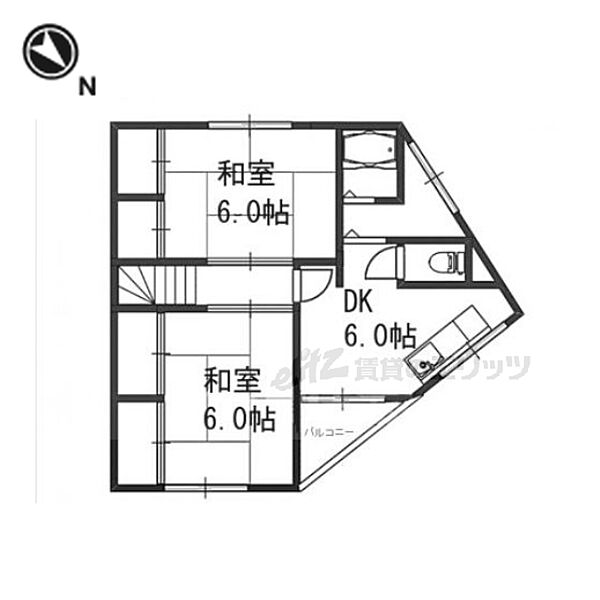 小川ハイツ 201｜京都府向日市寺戸町西田中瀬(賃貸アパート2DK・2階・47.90㎡)の写真 その2