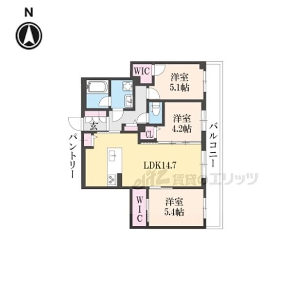 仮称）シャーメゾングラン西京極 302｜京都府京都市右京区西京極郡醍醐田町(賃貸マンション3LDK・3階・69.32㎡)の写真 その2