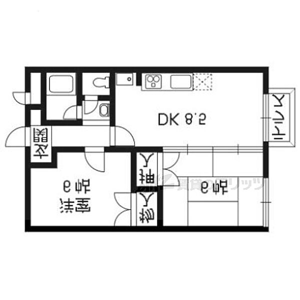 ルミノーザ上久世 106｜京都府京都市南区久世上久世町(賃貸アパート2DK・1階・43.00㎡)の写真 その2