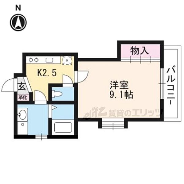 メゾン・ハーモニー 2-H｜京都府京都市伏見区深草稲荷中之町(賃貸マンション1K・2階・28.92㎡)の写真 その2