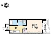 京都府京都市下京区高辻通烏丸西入骨屋町（賃貸マンション1K・4階・26.00㎡） その2