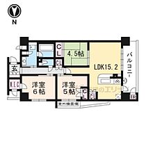 京都府京都市東山区本町1丁目（賃貸マンション3LDK・6階・73.36㎡） その2