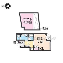 サンモールコート九条 3階1Kの間取り