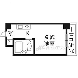 ラポール 3階1Kの間取り