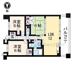 ネバーランド西京極 6階3LDKの間取り