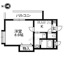 メゾン・ホープ 3階1Kの間取り
