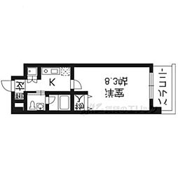 ベラジオ烏丸三条 9階1Kの間取り