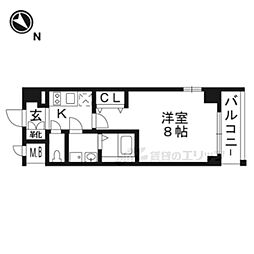 エスリード京都吉祥院 5階1Kの間取り