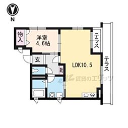 京洛舎二人司 1階1LDKの間取り