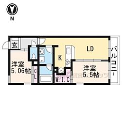 with京Grandes 2LDKの間取図画像