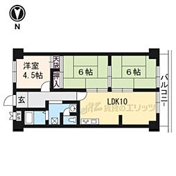 足立ハイツ竹田西棟 3LDKの間取図画像