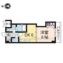 エクセルコート 1DKの間取図画像