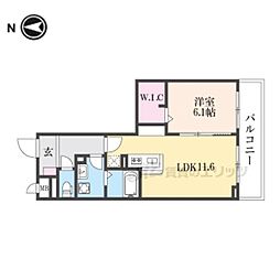 エムアイヒルズ 1LDKの間取図画像