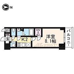 ESPLACEKYOTORAKUNAN 1Kの間取図画像