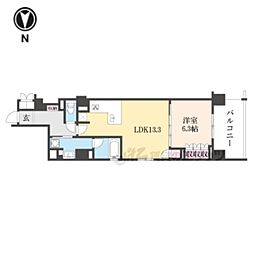 リーガル京都堀川中立売2 1LDKの間取図画像