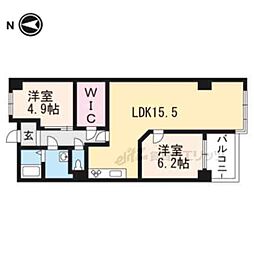 イヌイ星の子ハイツ 2LDKの間取図画像