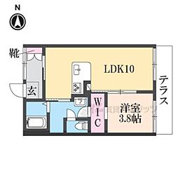 ハイムアレグレットA 1LDKの間取図画像