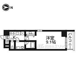 ベラジオ京都洛南グルーブ 1Kの間取図画像