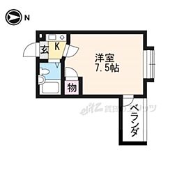 メゾン・ド・ラディ 1Kの間取図画像