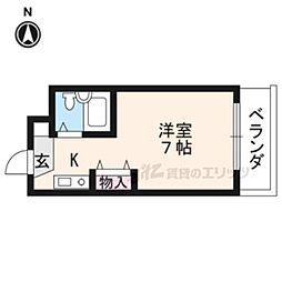 バティマン・ユニ ワンルームの間取図画像