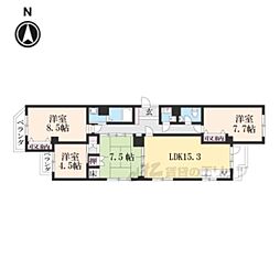 エリッツナイン 4LDKの間取図画像