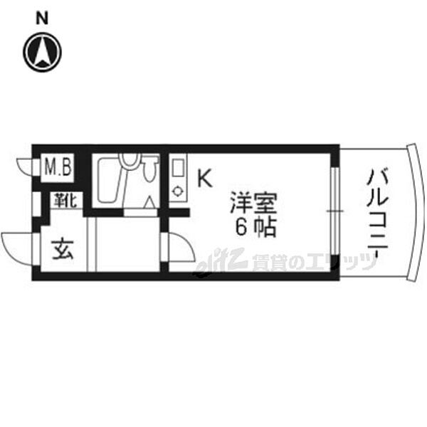 京都府京都市下京区屋形町(賃貸マンション1R・1階・15.25㎡)の写真 その2