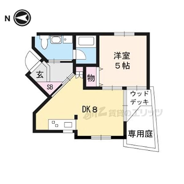 稲荷新風庵 102｜京都府京都市伏見区深草森吉町(賃貸アパート1DK・1階・30.00㎡)の写真 その2