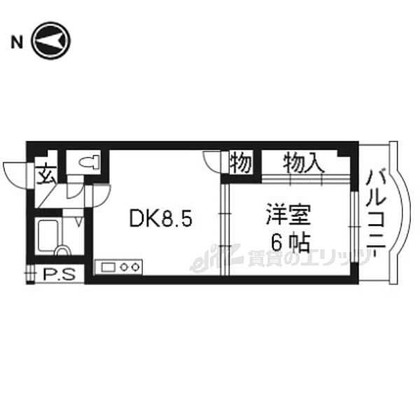 セレーノ塔南 304｜京都府京都市南区吉祥院前田町(賃貸マンション1LDK・3階・31.83㎡)の写真 その2