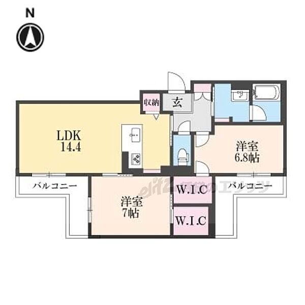 京都府京都市下京区西側町(賃貸マンション2LDK・3階・67.50㎡)の写真 その2