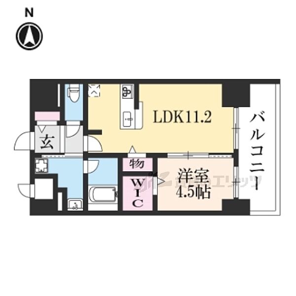 ラウレア西院 402｜京都府京都市右京区西院東今田町(賃貸マンション1LDK・4階・40.10㎡)の写真 その2